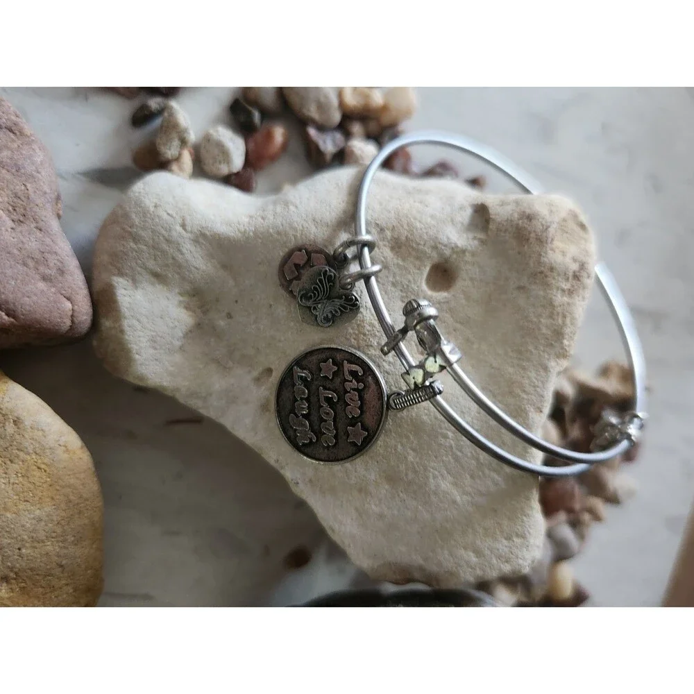Angelica Bangel Bracelet. Live Love Laugh Inspirational Dangly Bracelet. Gift